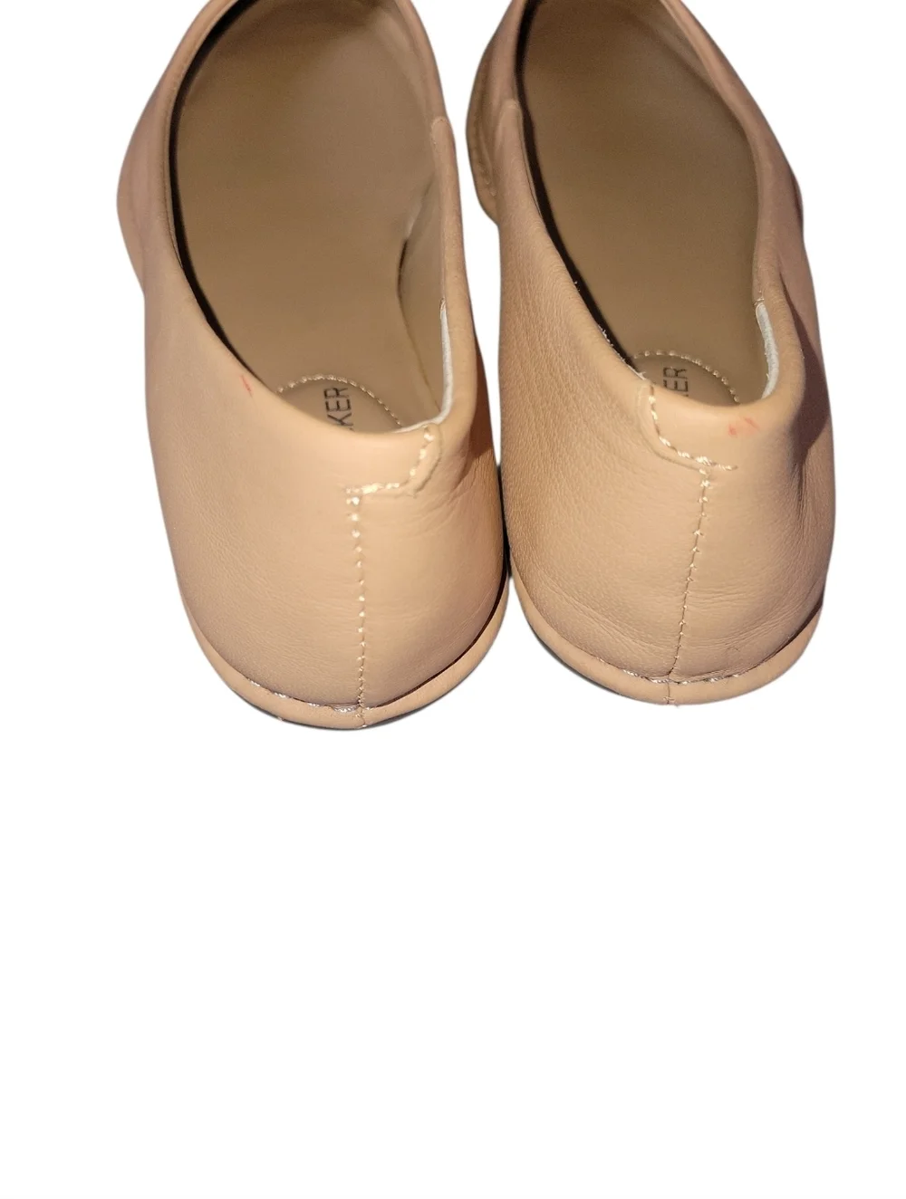 Adam Tucker Darby Women's Nude Leather Slip-On Flats